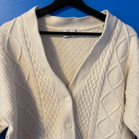 Aritzia Sunday Best Cooper Cable Knit Cardigan - Ivory - Picture 8 of 15